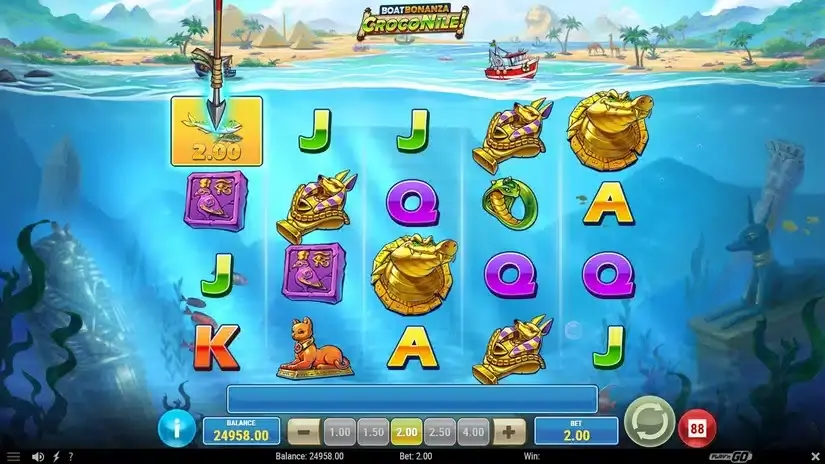 Boat Bonanza CrocoNile! slot screenshot 3