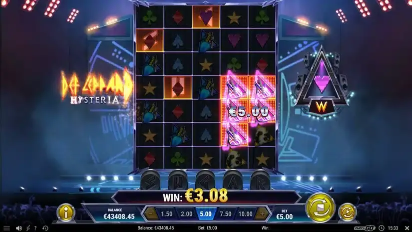 Def Leppard Hysteria slot screenshot 3