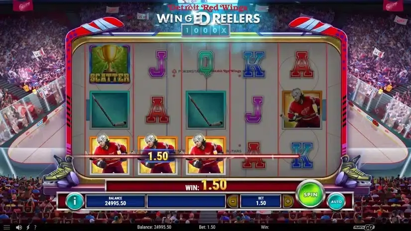 Detroit Red Wings Winged Reelers slot screenshot 2