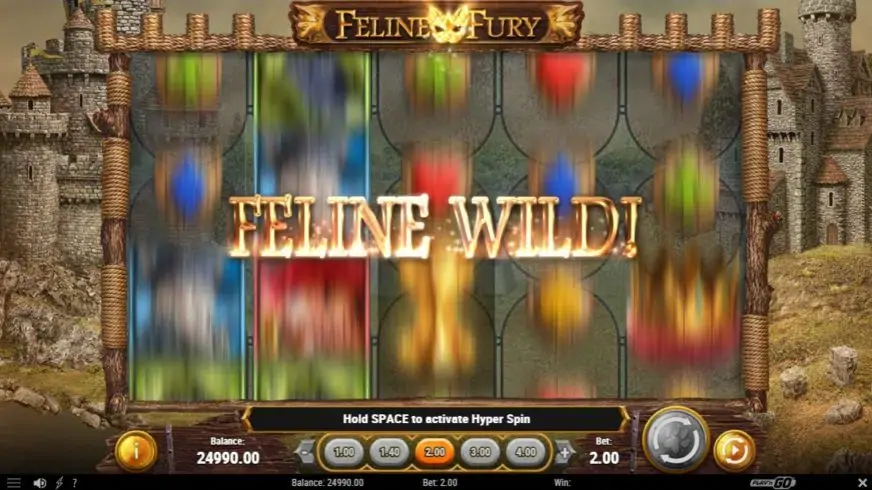 Feline Fury slot screenshot 2