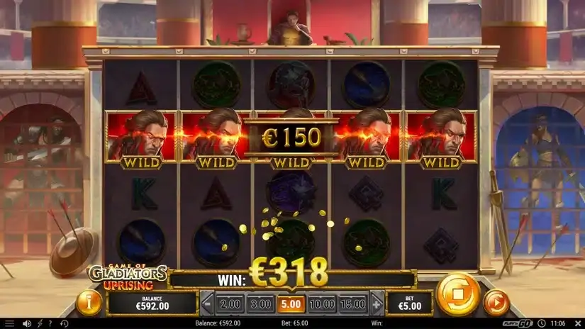 Game of Gladiators Uprising slot screenshot 