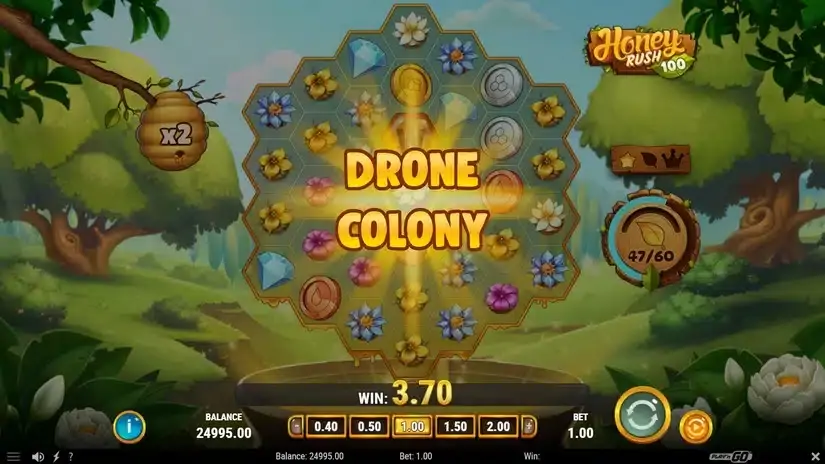 Honey Rush 100 slot screenshot 2