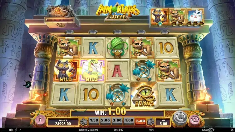 ImmorTails of Egypt slot screenshot 2