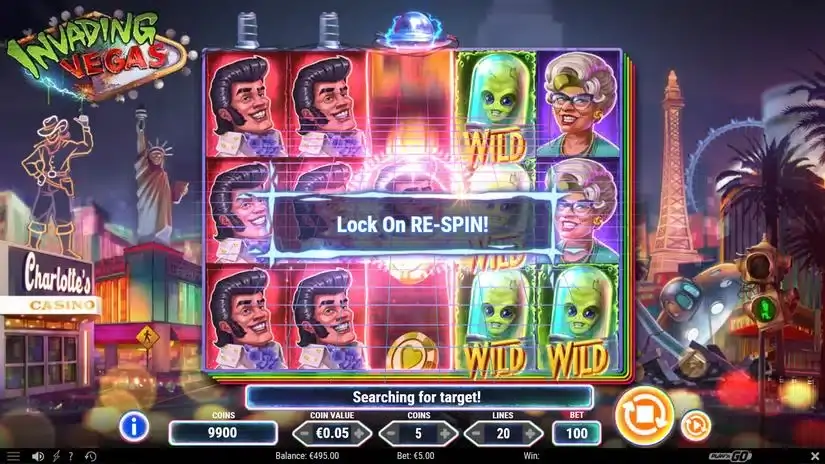Invading Vegas slot screenshot 