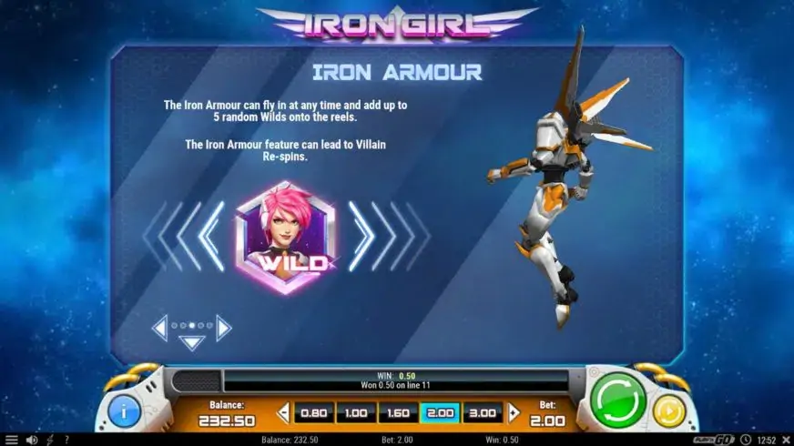 Iron Girl slot screenshot 2