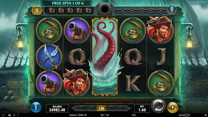 Jolly Roger Wild Kraken slot screenshot 6
