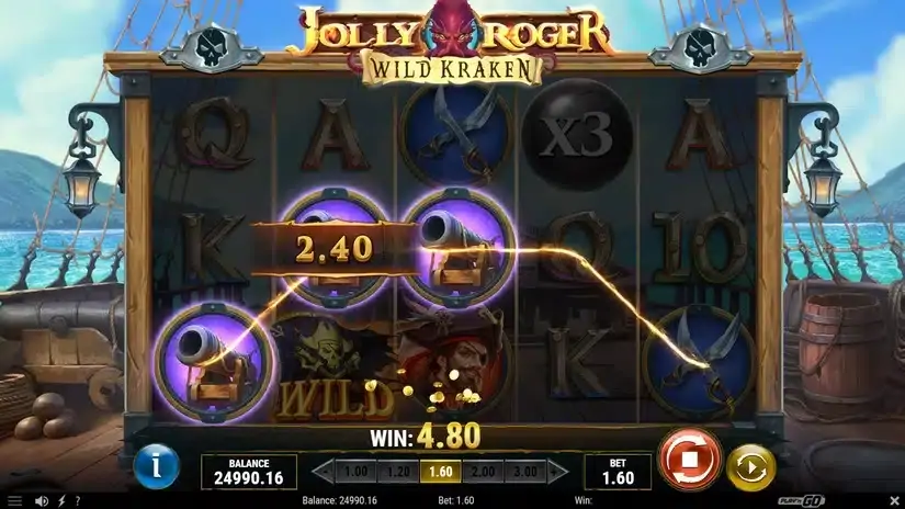 Jolly Roger Wild Kraken slot screenshot 2
