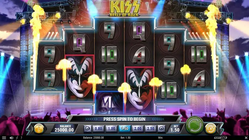 KISS Reels of Rock slot screenshot 