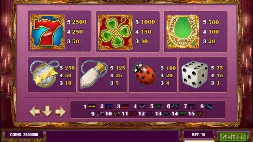 Lady of Fortune slot screenshot 2