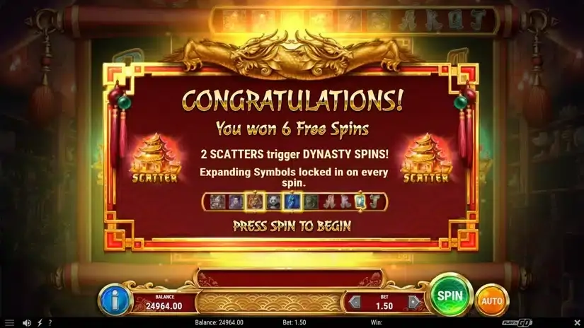 Legacy of Dynasties slot screenshot 4