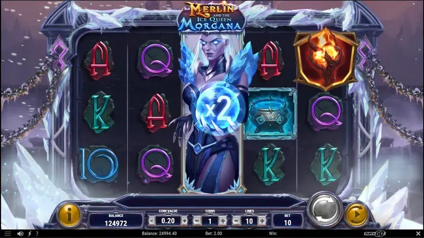 Merlin and the Ice Queen Morgana slot screenshot 2