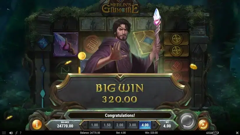 Merlin’s Grimoire slot screenshot 5