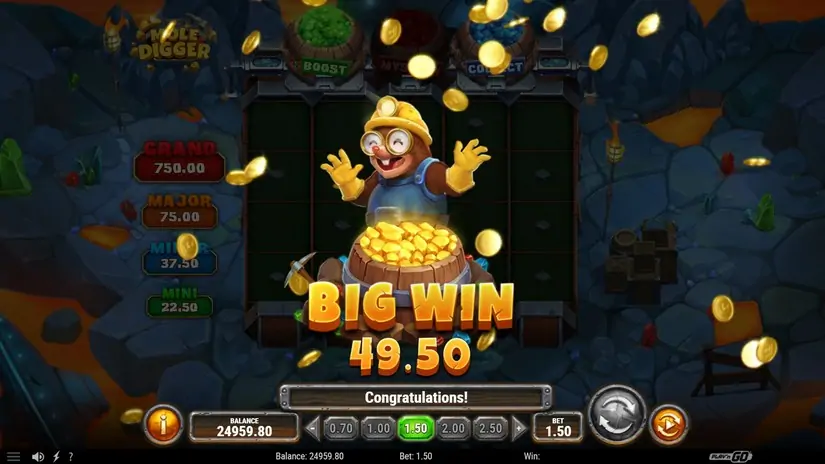 Mole Digger slot screenshot 6
