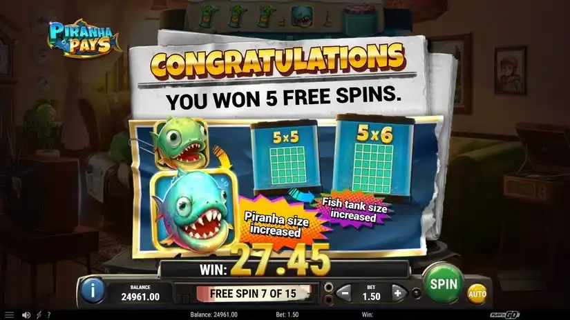 Piranha Pays slot screenshot 6