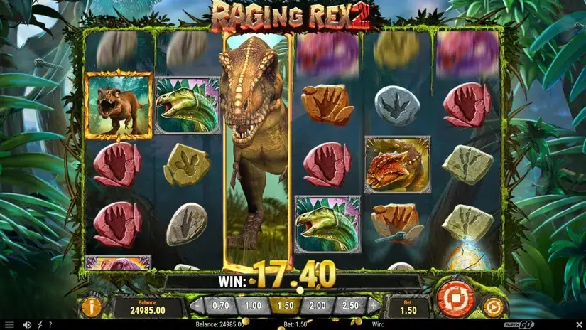 Raging Rex 2 slot screenshot 2