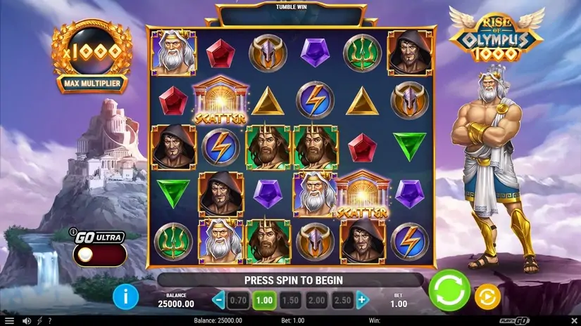Rise of Olympus 1000 slot screenshot 1