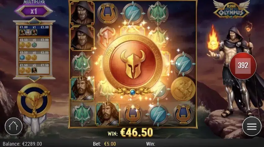 Rise Of Olympus slot screenshot 3