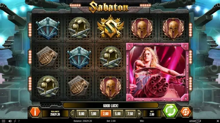 Sabaton slot screenshot 2