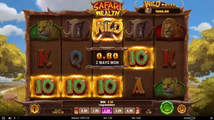 Safari of Wealth slot screenshot 3