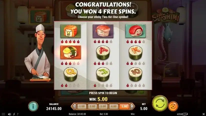 Slashimi slot screenshot 5