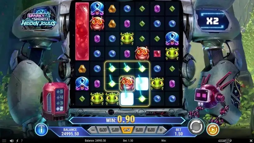 Sparky and Shortz Hidden Joules slot screenshot 2