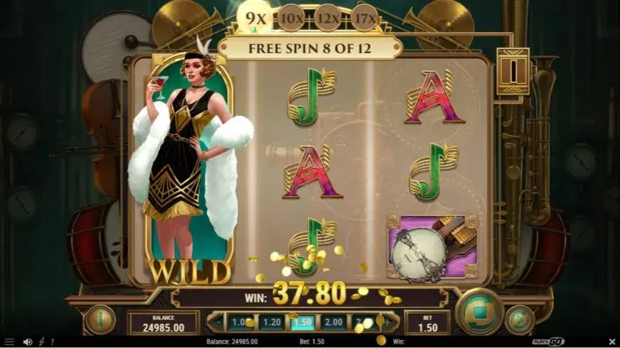 The Paying Piano Club slot screenshot 