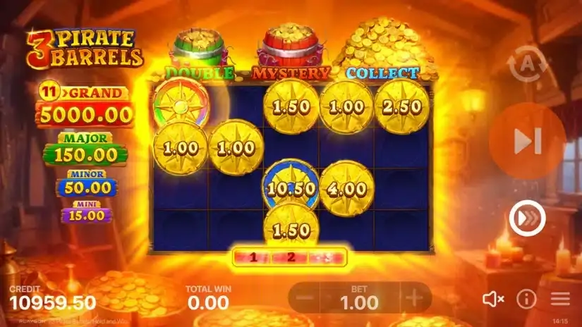 3 Pirate Barrels: Hold and Win slot screenshot 3