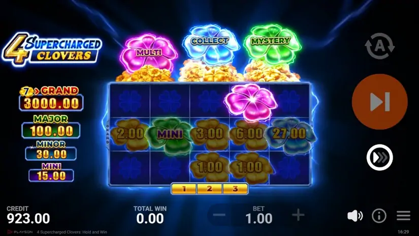 4 Supercharged Clovers: Hold and Win slot screenshot 4