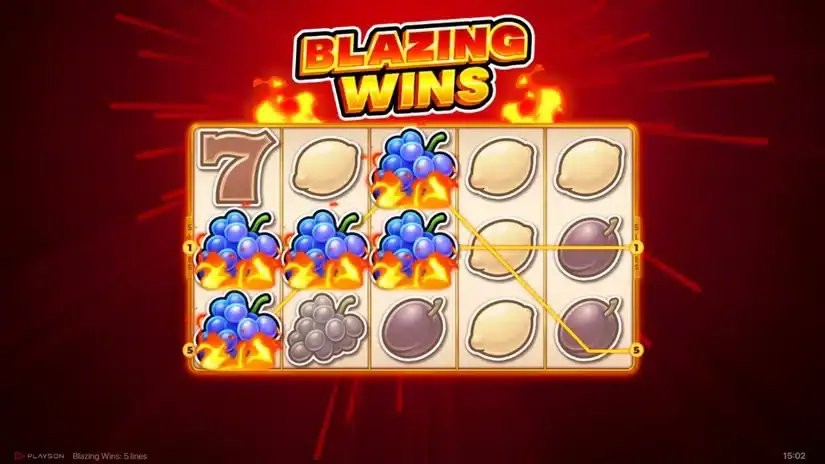 Blazing Wins: 5 lines slot screenshot 4