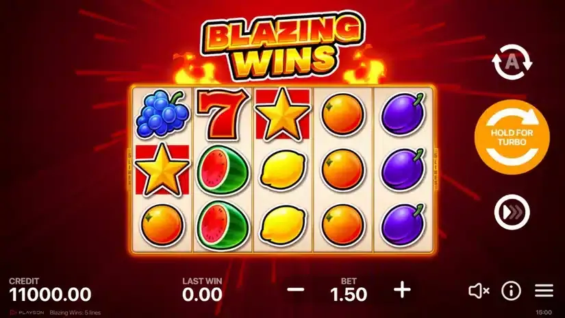 Blazing Wins: 5 lines slot screenshot 1