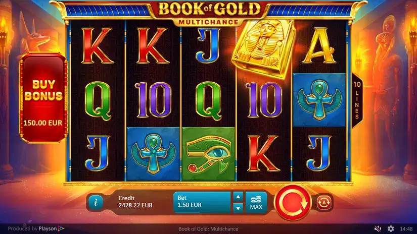Book of Gold Multichance slot screenshot 5