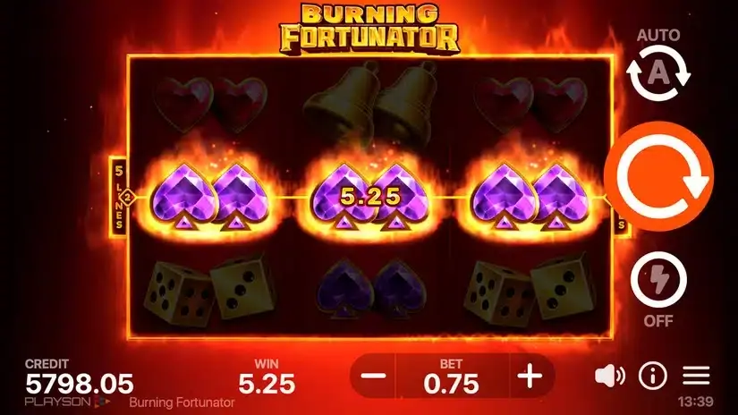 Burning Fortunator slot screenshot 2