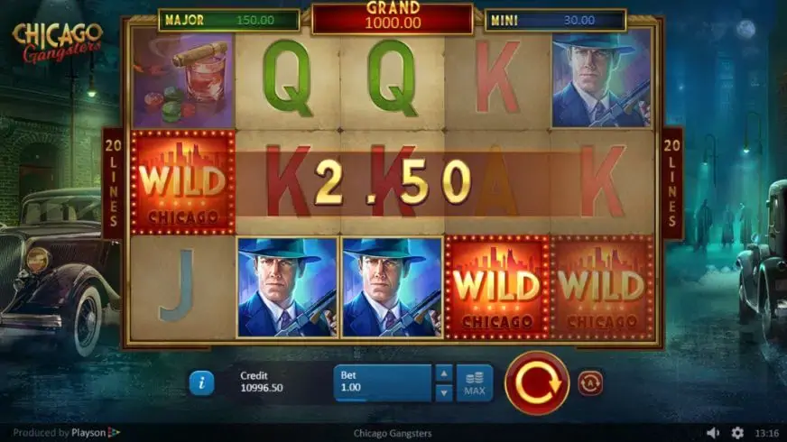 Chicago Gangsters slot screenshot 3