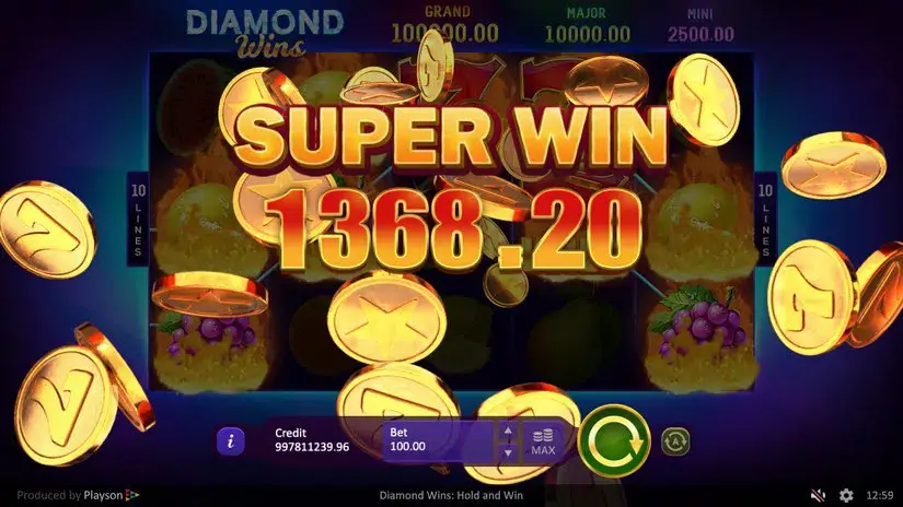Diamond Wins: Hold & Win slot screenshot 7