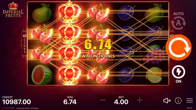 Imperial Fruits: 40 lines slot screenshot 3