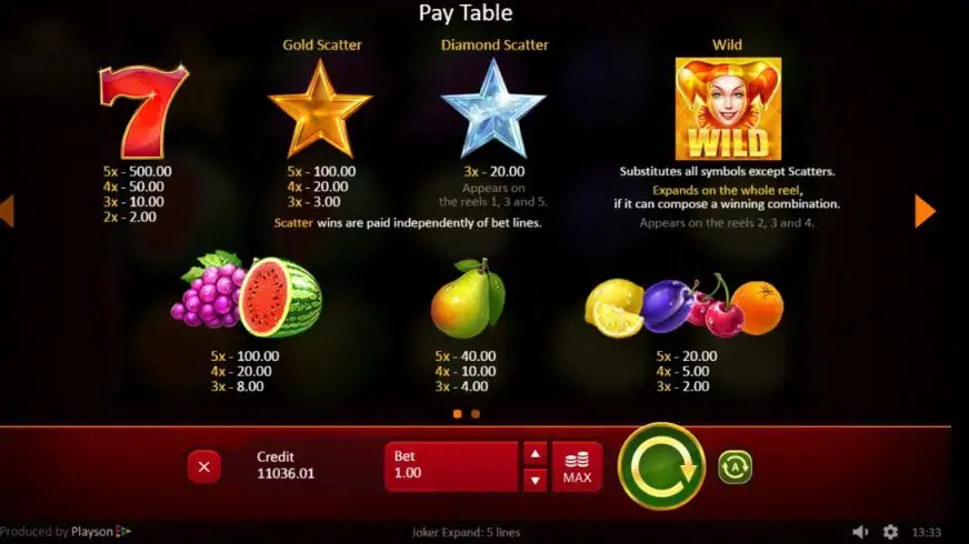 Joker Expand: 5 lines slot screenshot 2