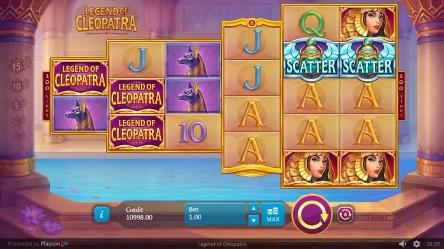 Legend of Cleopatra slot screenshot 2