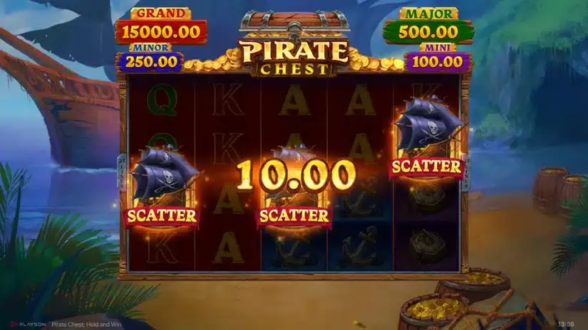 Pirate Chest: Hold and Win slot screenshot 3