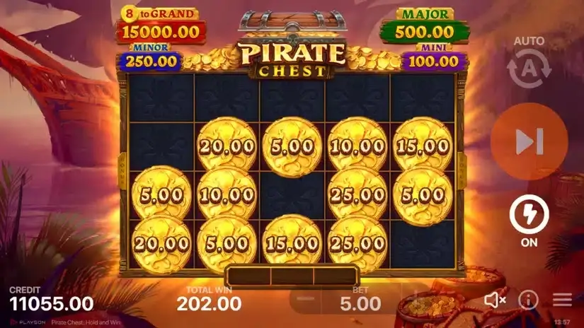 Pirate Chest: Hold and Win slot screenshot 9