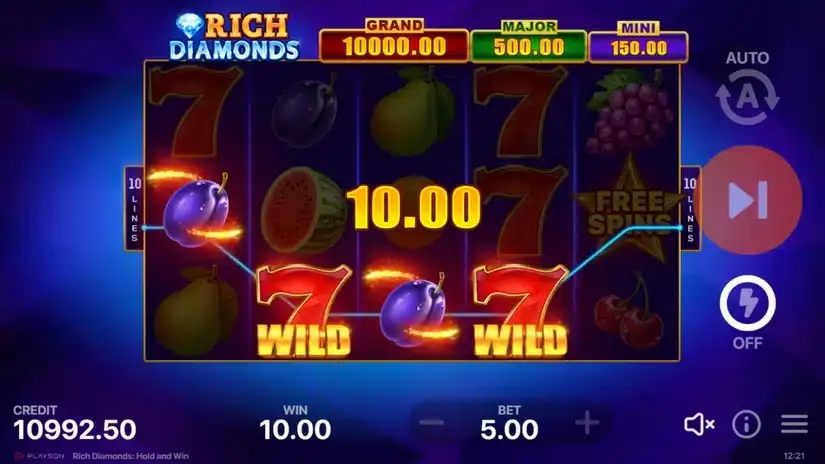 Rich Diamonds: Hold and Win slot screenshot 2