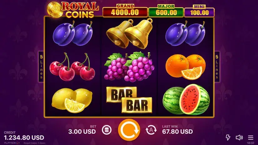 Royal Coins Hold and Win slot screenshot 