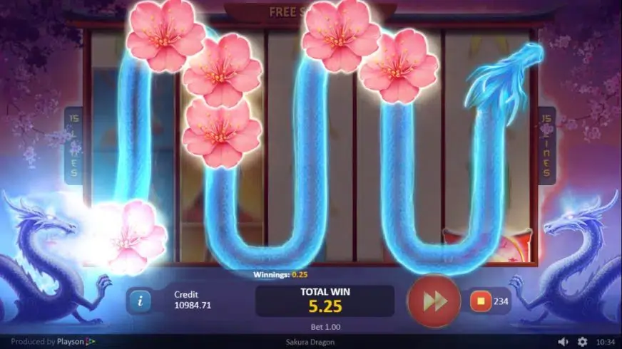 Sakura Dragon slot screenshot 5
