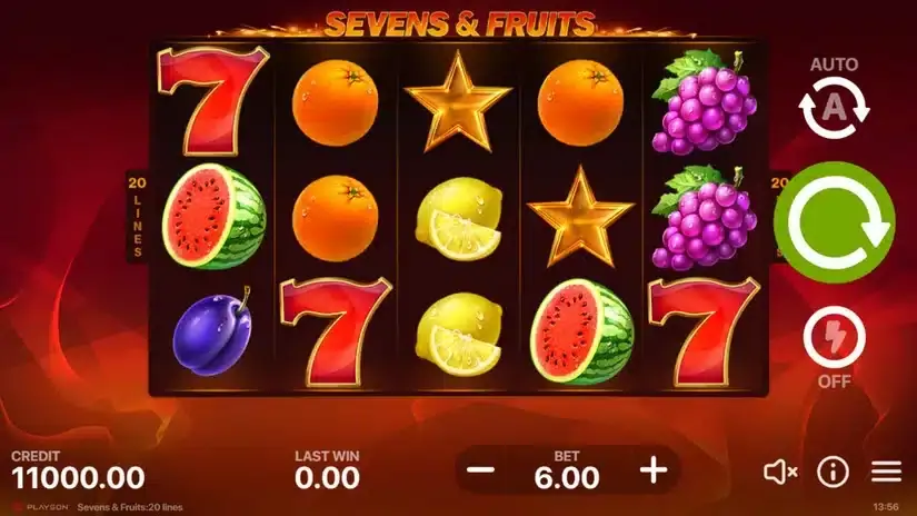 Sevens&Fruits: 20 Lines slot screenshot 1