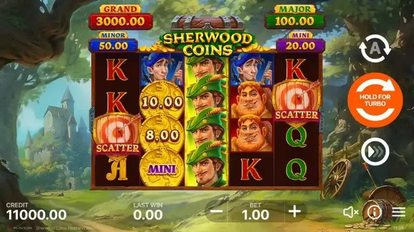 Sherwood Coins: Hold and Win slot screenshot 1