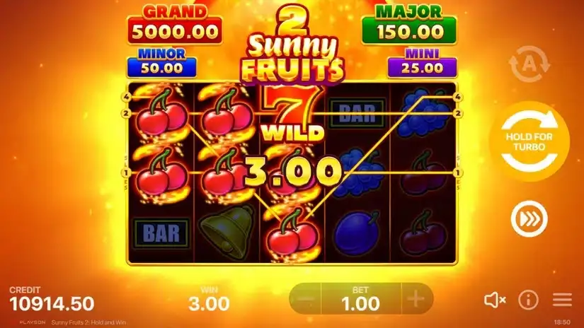 Sunny Fruits 2: Hold and Win slot screenshot 3