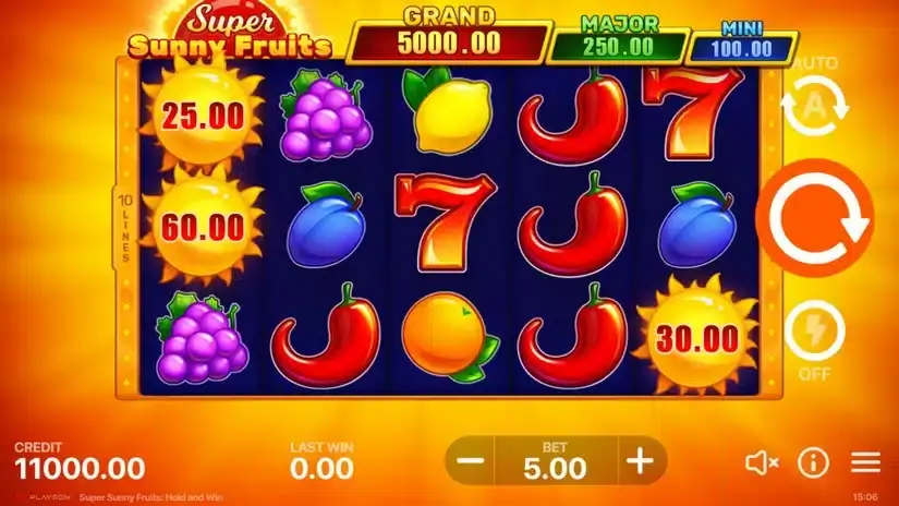 Super Sunny Fruits slot screenshot 1