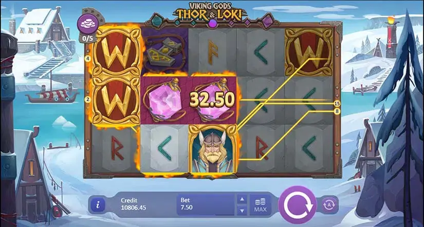 Viking Gods: Thor and Loki slot screenshot 2