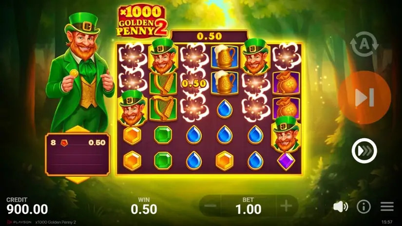 x1000 Golden Penny 2 slot screenshot 2