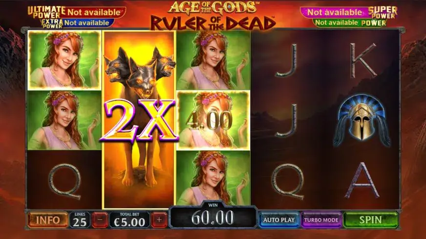 Age of the Gods Ruler of the Dead slot screenshot 2
