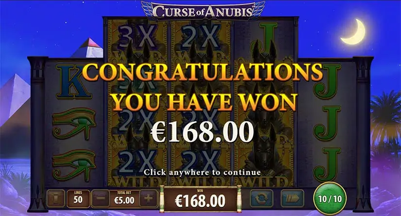 Curse of Anubis slot screenshot 